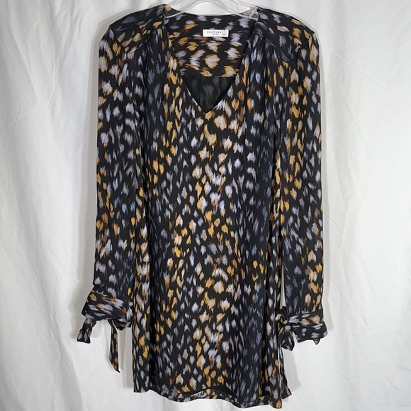 Equipment True Black Multi Geometric Bree silk Dress size extra small‎ - Picture 5 of 12